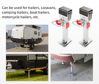 Pied de support de camping-car pliable et rétractable robuste, 1000 kg, pied de support de remorque, vérin de remorque manuel, version améliorée