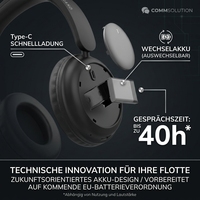 Casque ANC à batterie modulaire, suppression du bruit, pour communication professionnelle en bureau, commande en gros