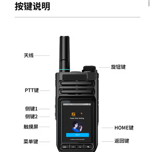 Global Poc Walkie Talkie 4G Android Touchscreen <b>Bluetooth</b> Video Handheld Device With <b>Camera</b> Global Compatibility - Product Image 4