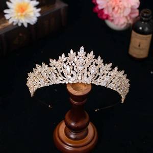 闪亮锆石头饰女性时尚皇冠发饰订婚周年婚礼生日舞会 - Product Image 1