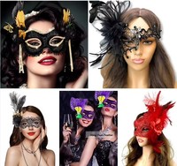 Masque en plastique demi-visage renard/chat pour carnaval vénitien, cosplay amusant, fête d'Halloween, accessoire de fête pour adulte