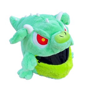 Al por mayor Funda de <span class=keywords><strong>Casco</strong></span> de Peluche de Dibujos Animados de Dragón Verde sin Dientes de Cara Completa para <span class=keywords><strong>Casco</strong></span> de Motocicleta - Product Image 5
