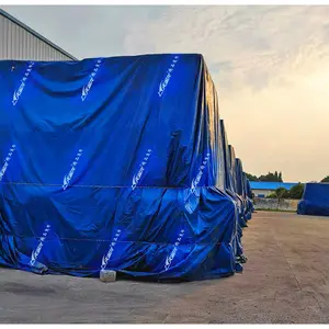 Màu xanh Flex vải chất liệu PVC tráng bạt cho Parabol Túp lều hoặc xe tải