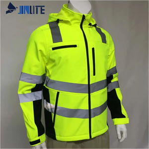 <strong>High</strong> <strong>Visibility</strong> Waterproof <strong>Softshell</strong> Safety <strong>Jacket</strong> Hi Vis Casual Clothing Reflective Material FOB Bangladesh Security <strong>Jacket</strong> - Product Image 6