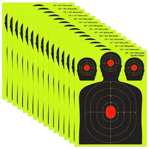 Helle fluor zierende 18x24 Splatter Target Adhesive Silhouette Paper Shooting Ziel aufkleber für Range Practice