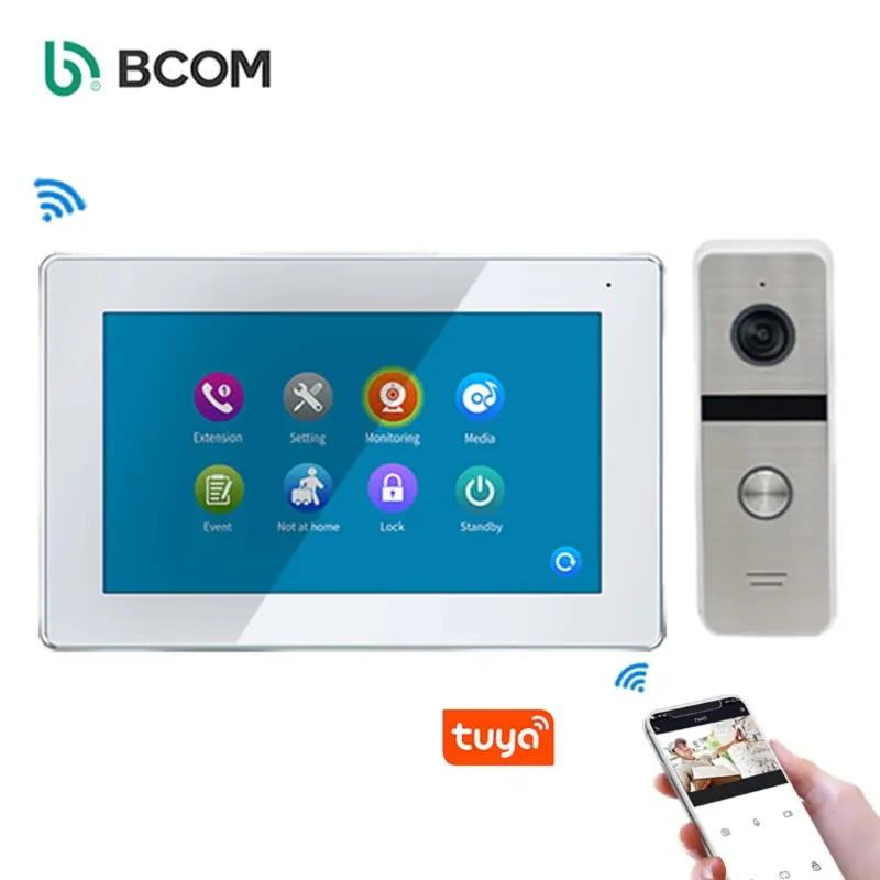 Tuya Wifi visionneuse de porte 1080P judas sonnette sans fil caméra 10 pouces écran intérieur télécommande vidéo porte téléphone