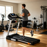 Tapis de course électrique pliable avec fonction marche et marchepieds