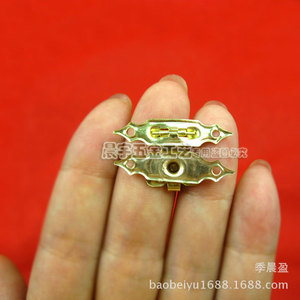 Hebilla Decorativa Pequeña Chengyu K032, 3x1.8cm, Amarilla, para Bolsos - Product Image 5
