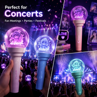 Bâton lumineux LED rotatif à 360° avec télécommande Bluetooth 2.4G, OEM ODM, logo personnalisé, pour événements d'idoles, bâton de cheering en direct, en plastique