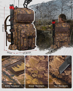 Bolsa de Lona Resistente para Arco Compuesto de 95 cm, Camuflaje, para Caza, Arquería, Aire Libre, Funda para Arco con Asa para Flechas - Product Image 6
