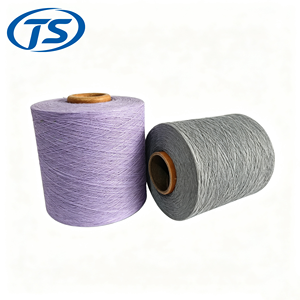 Campione Gratuito Filato di <span class=keywords><strong>Cotone</strong></span> 10s 12s Rigenerato, Filato Tinto Misto Poliestere Riciclato Prezzo di Fabbrica dalla Cina - Product Image 2