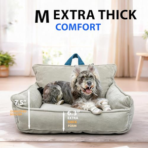 Luxury Customizable <b>Plush</b> Soft Winter Dog Bed Breathable Memory Foam Durable Square Solid Nest Removable Washable Cover Non-Slip - Product Image 5