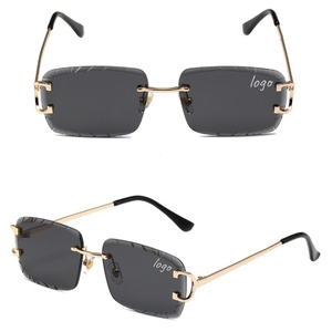 Classical <strong>Rimless</strong> Diamond Cutting Gafas De Sol Shades Men Women Luxury Sun Glasses Custom Famous Brand LOGO Designer <strong>Sunglasses</strong> - Product Image 1