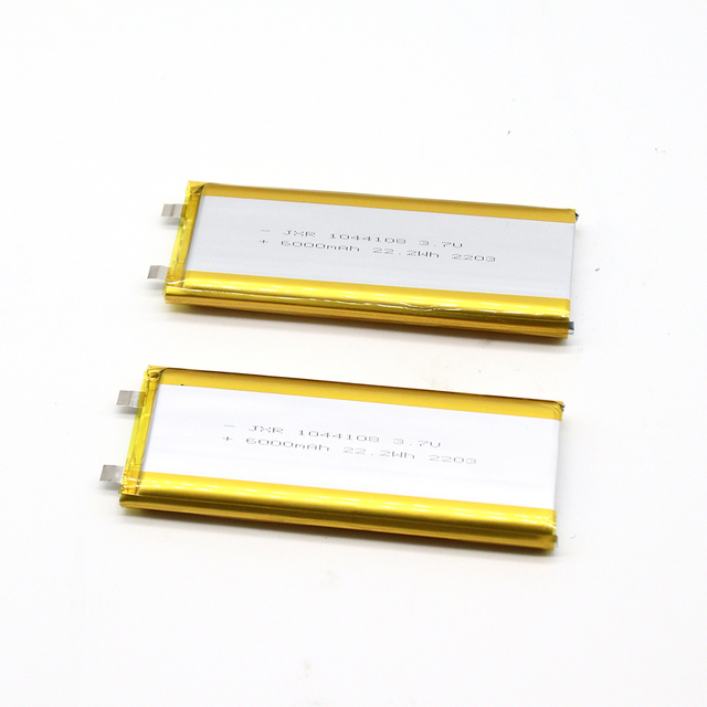 High Capacity 3.7v-4.2v 6000mAh Rechargeable Solid State Battery Pouch Lithium Ion Tablet PC Laptop Model 1044108 800 Cycles 1