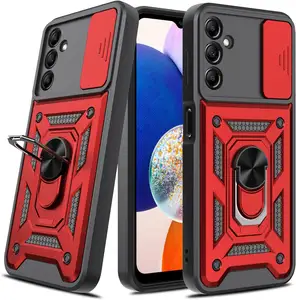 Sliding Lens Camera Protection TPU Mobile Phone Case For OPPO Reno 8 7 Pro 5G Ring Holder TPU Shockproof Back Covers