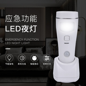 <b>LED</b> Night <b>Light</b> <b>With</b> <b>Sensor</b> Control Round Shape USB Power Warm White <b>Light</b> For Bedroom Staircase - Product Image 1