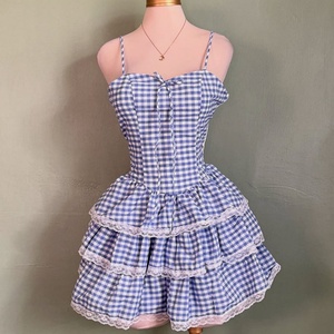 Robes de mariée personnalisées à carreaux de Noël, robes de soirée élégantes, robes modernes pour femmes, mini-robe - Product Image 1