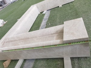 Manteau de <span class=keywords><strong>cheminée</strong></span> en marbre gris clair sur mesure, poli, moderne, pour projets résidentiels et hôteliers - Product Image 5