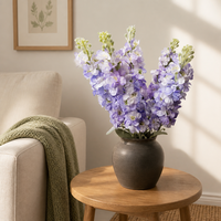 Fleurs artificielles au toucher réel Joho Delphinium, bouquet à longue tige de 82 cm, décoration d'intérieur, remplisseurs de vase, vente en gros, fournisseur OEM ODM en vrac