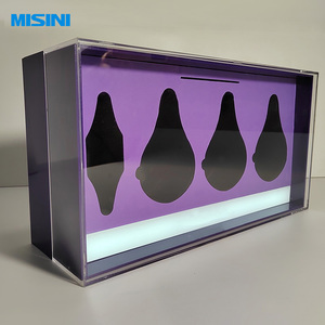 Manufacturer Custom Size Fashionable High-End And Beautiful Purple Hard Plastic Acrylic Counter Display Gift Boxes