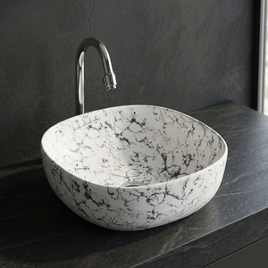 Designer Sanitaire Salle de Bain Céramique Comptoir Lavabo Marbre Lavabo Rectangulaire à Vendre en Offre Prix Discount - Product Image 3