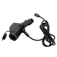 Chargeur de voiture trois-en-un DM DM-01 avec port allume-cigare, double ports USB, DC12V, câble de charge pour téléphone Android en plastique
