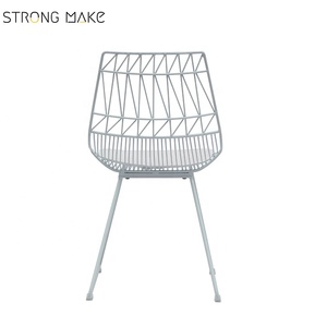 Moderno, estilo nórdico, Sillas sala de café de ocio <span class=keywords><strong>silla</strong></span> cojín blanco de alambre de Metal <span class=keywords><strong>silla</strong></span> - Product Image 5