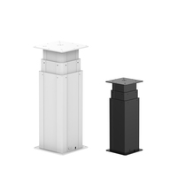 Colonne de levage électrique télescopique, course réglable 550 mm, pour bureau assis-debout, manuelle 3 étapes, bouton poussoir médical