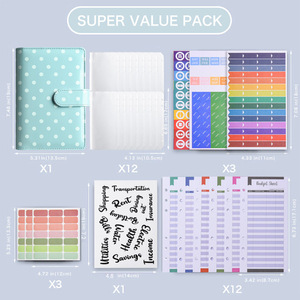 Planificador Exclusivo Creativo con Diseño de Lunares Redondos, Personalizable, A6, Hojas Sueltas, Estilo Macaron, <span class=keywords><strong>Libro</strong></span> de Presupuesto, Organizador de Presupuesto de Efectivo - Product Image 3