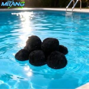 Tiges en fibre <span class=keywords><strong>de</strong></span> <span class=keywords><strong>verre</strong></span> robustes <span class=keywords><strong>de</strong></span> 2100 g avec boule noire pour la purification des eaux usées minières et des piscines commerciales - Product Image 1