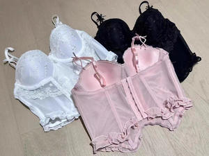 Maßanfertigung Reife Damen Satin Stickerei Erotische Transparente Unterwäsche 2024 Modenschau Luxus-Lingerie Mittlere Formgebung 3 - Product Image 4