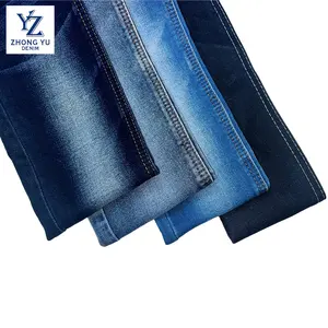 China Factory Wholesale 9.4oz medium weight yarn dyed cotton stretch jeans denim fabric tela de jeans rollo de mezclilla