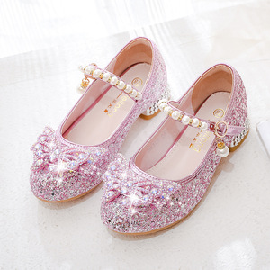 2026 New Spring Autumn Comfortable Pink Shoes for Kids Rhinestone Princess Style Children's Shoes - Product Image 1