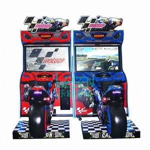 เครื่องเล่นเกมมอเตอร์ไซค์จำลองแบบหยอดเหรียญในร่ม เกมแข่งรถอิเล็กทรอนิกส์ เกมขับขี่อาร์เคดแบบไดนามิก - Product Image 4