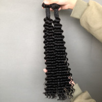 Pure Remy Hair Bundles Deep Wave Color negro natural Super Double Drawn Quality