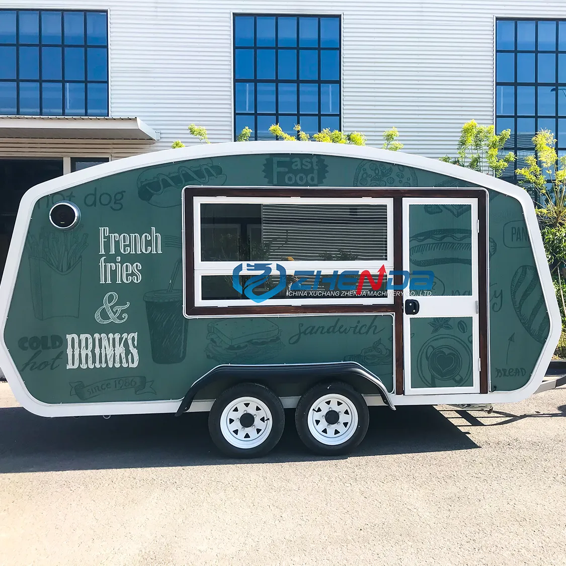 Venda Direta Da Fábrica Reboque Móvel Ao Ar Livre Do Carro De Jantar Totalmente Equipado Rua Móvel Cozinha Snack Bar Para Venda