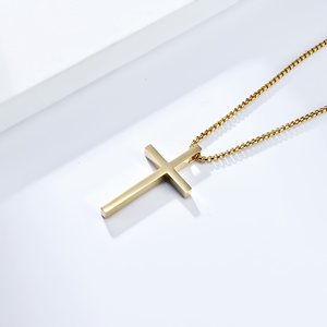 Collar con Colgante <span class=keywords><strong>de</strong></span> Cruz <span class=keywords><strong>de</strong></span> <span class=keywords><strong>Acero</strong></span> <span class=keywords><strong>Inoxidable</strong></span> Chapado en Oro <span class=keywords><strong>para</strong></span> <span class=keywords><strong>Hombre</strong></span> con Cadena <span class=keywords><strong>de</strong></span> Cuerda <span class=keywords><strong>para</strong></span> Fiesta - Product Image 4