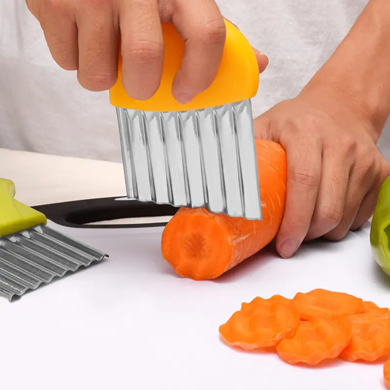 Fruit & Vegetable Tools Vegetable Cutter Stainless Steel Wave Manual Potato Slicer Kitchen Tools/custom Potato Cutter