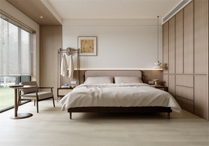 Suelo SPC de núcleo rígido premium en tono caqui roble para uso residencial y comercial - Product Image 4