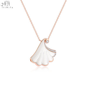 คอลเลคชั่นใหม่ สร้อยคอไข่มุกขาวธรรมชาติสุดหรู ประดับเพชรแท้ธรรมชาติ ทองคำแท้ 18K - Product Image 2