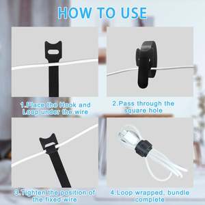Correa de sujeción de cables ajustable con gancho y bucle de doble cara autoadhesiva ecológica al por mayor de fábrica - Product Image 4