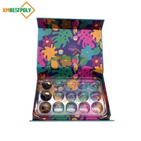 Boîte cadeau pliable en carton de luxe élégante avec fermeture magnétique pour chocolat à la truffe, emballage rigide avec couvercle magnétique