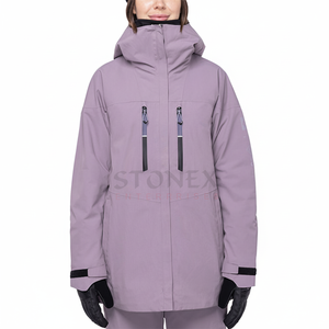 Vestes de ski et de snowboard pour femmes Imperméables Respirantes Toile tricotée Adulte à capuche Col montant - Product Image 1