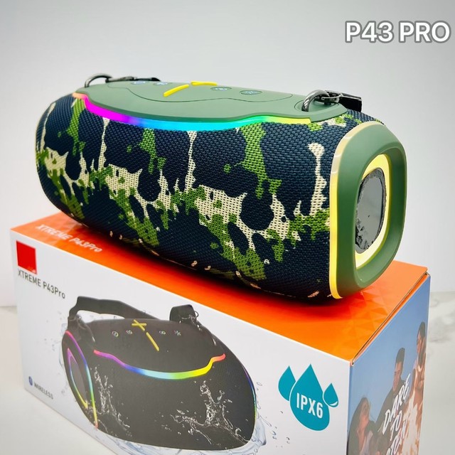 P43Pro War God Audio RGB for 5.3 with Hand Handle 50W High Power Heavy Bass Waterproof Outdoor Portable Wireless Speaker