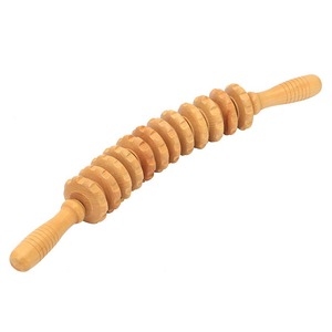 Rodillo de Masaje Corporal de Madera de Alta Calidad, Ajustable, Antideslizante, con Ruedas, para Masaje Corporal - Product Image 1