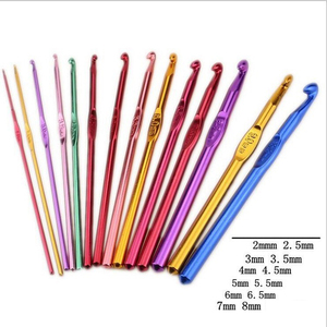 Juego de ganchos de ganchillo de aluminio de 15cm de estilo <span class=keywords><strong>Simple</strong></span>, juego de agujas de tejer de Metal para amantes de tejer para coser y tejer - Product Image 2