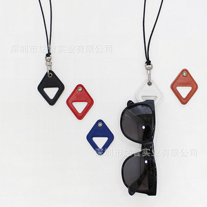 Cordon pour lunettes en cuir PU, cordon de cou pour lunettes, rangement portable pour lunettes de soleil, cadeau promotionnel. - Product Image 1