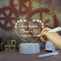 Panneau de notes veilleuse Led créative USB, panneau de messages, lampe de vacances avec stylo, cadeau pour enfants, petite amie