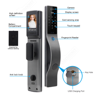 Tuya WiFi serrure de porte intelligente reconnaissance faciale 3D empreinte digitale carte biométrique NFC caméra de sécurité entièrement automatique serrure intelligente numérique