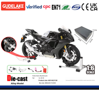 Modèle de moto Yamaha R1M en métal, extra large, à l'échelle 1:5, avec simulation dynamique de pulvérisation de feu électrique, ornement de bureau